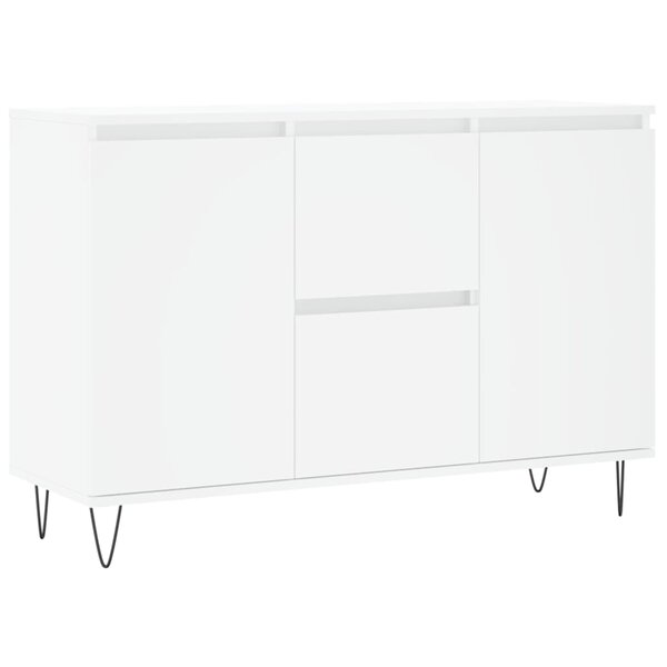 vidaXL Buffet blanc 101 5x35x70 cm bois d'ingénierie