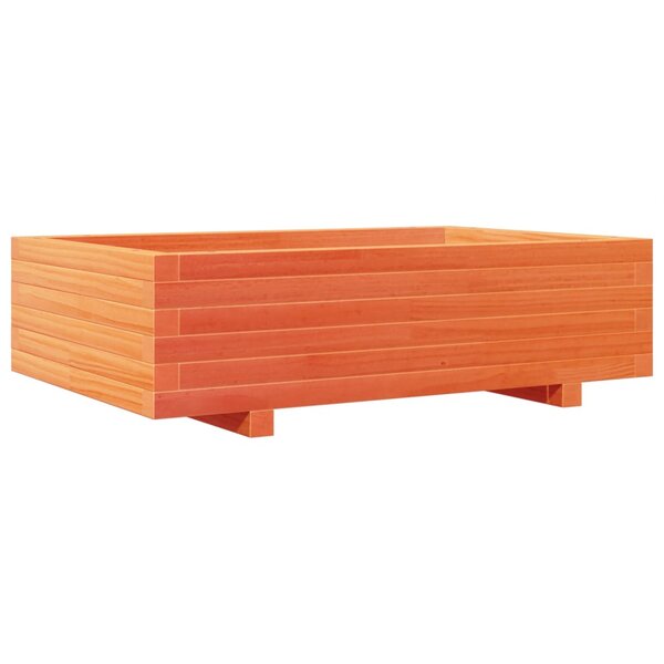 vidaXL Jardinière cire marron 90x60x26 5 cm bois de pin massif