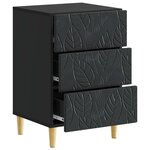 vidaXL Table de chevet Noir 43 x 39 5 x 66 5 cm Bois d'ingénierie