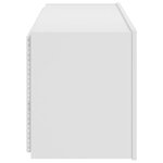 vidaXL Meuble TV mural avec lumières LED blanc 100x35x41 cm
