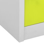 vidaXL Armoires à casiers 5 Pièces Gris clair et vert 90x45x92 5 cm Acier
