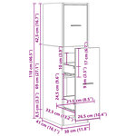 vidaXL Armoire d'apothicaire chêne sonoma 30x41x118 cm bois ingénierie