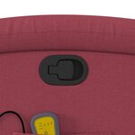 vidaXL Fauteuil de massage inclinable rouge bordeaux tissu
