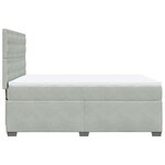 vidaXL Sommier à lattes de lit et matelas Gris clair 160x200cm Velours