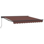 vidaXL Auvent Rétractable Marron 300 x 250 cm Polyester et métal
