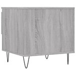 vidaXL Table basse sonoma gris 50x46x50 cm bois d'ingénierie