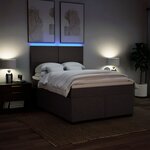 vidaXL Sommier à lattes de lit avec matelas Marron foncé 140x200 cm