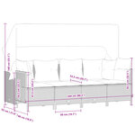 vidaXL Salon de jardin avec coussins 5 Pièces beige résine tressée