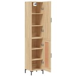 vidaXL Buffet haut Chêne sonoma 34 5x34x180 cm Bois d'ingénierie