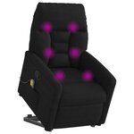 vidaXL Fauteuil inclinable de massage noir tissu microfibre