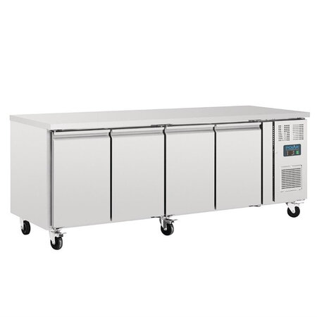 Table réfrigérée positive - 4 portes 553 l - polar - r600a - acier inoxydable4553pleine 2230x700x860mm