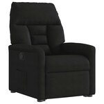 vidaXL Fauteuil inclinable noir tissu microfibre