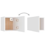 vidaXL Ensemble de meubles TV 6 Pièces Blanc Aggloméré