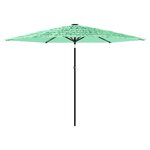 vidaXL Parasol de jardin avec mât en acier vert 288x288x225 cm