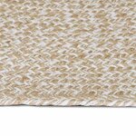 vidaXL Tapis de surface Naturel et Blanc 100 x 200 cm Jute