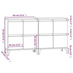 vidaXL Buffets 2 Pièces sonoma gris 60x35x70 cm bois d'ingénierie