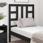 vidaXL Tête de lit Noir 81x4x100 cm Bois massif de pin