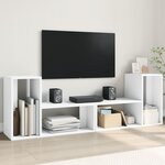 vidaXL Meubles TV 2 Pièces blanc 75x30x50 cm bois d'ingénierie