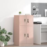 vidaXL Armoire de rangement Rose 60 x 40 x 40 cm Acier