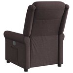 vidaXL Fauteuil inclinable électrique Marron foncé Tissu