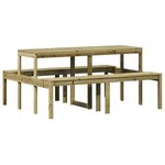 vidaXL Table de pique-nique 160x134x75 cm bois de pin imprégné