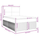 vidaXL Sommier à lattes de lit et matelas Gris clair 160x200cm Velours