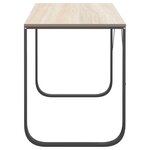 vidaXL Bureau d'ordinateur Noir et chêne 110x60x73 cm Aggloméré