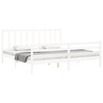 vidaXL Cadre de lit sans matelas blanc 200x200 cm bois massif de pin