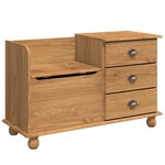 vidaXL Banc de rangement pour l'entrée ASKIM Marron 100 x 39 x 62 cm