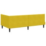 vidaXL Cadre de lit d'angle avec tête de lit Jaune 90 x 190 cm Velours