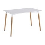 Table repas rectangulaire scandinave 115 x 75 cm
