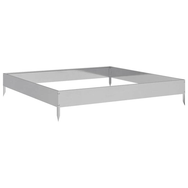 vidaXL Lit surélevé de jardin 100x100x18 5 cm acier inoxydable