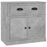 vidaXL Buffets 2 Pièces gris béton bois d'ingénierie