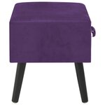 vidaXL Table de chevet Violet foncé 40x35x40 cm Velours