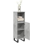 vidaXL Armoire de salle de bain gris béton 30x30x100 cm