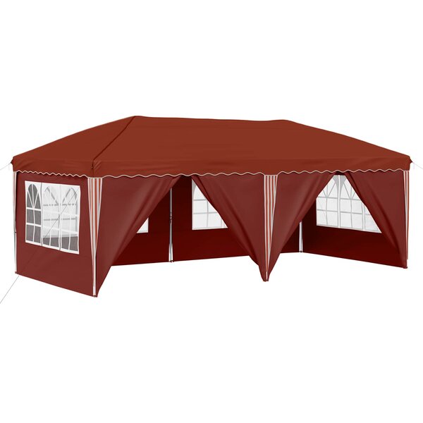 vidaXL Tente de fête pop-up 575 x 288 x 245 cm Terre cuite