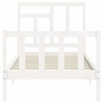 vidaXL Cadre de lit sans matelas blanc bois de pin massif