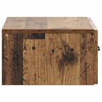 vidaXL Cabinet de chevet mural 2 Pièces Bois ancien 49 x 34 5 x 20 cm