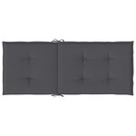 vidaXL Coussins de chaise de jardin à dossier haut lot de 6 anthracite