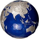 Pièce de monnaie en Argent 25 Dollars g 1000 (1 Kg) Millésime 2025 BLUE MARBLE