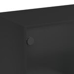 vidaXL Buffet haut avec portes noir 68x37x142 cm bois d'ingénierie
