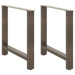 vidaXL Pieds de table à manger en acier naturel 2 pièces 80 x (72-73) cm Acier