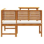 vidaXL Ensemble de banc de jardin 2 Pièces Marron Bois d'acacia massif