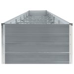 vidaXL Lit surélevé de jardin Acier galvanisé 600x80x45 cm Gris