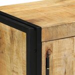 vidaXL Meuble à Chaussures avec étagère Noir Bois de manguier massif