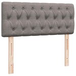 vidaXL Cadre de lit ottoman avec matelas taupe 120x200 cm tissu