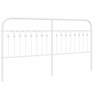 vidaXL Tête de lit de remplacement métal blanc 180 cm