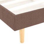 vidaXL Cadre de lit Marron Tissu 135x190 cm