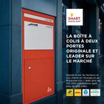 Boîte à colis Large Rouge 2 portes Acier galvanisé SMART PARCEL BOX™