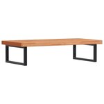 vidaXL Étagère de vasque murale acier et bois massif de hêtre